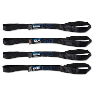 Borne Off-Road Medium-Duty Ratchet Tie-Down Kit (4-Pack) Black BNRTC-TDMD-4BK
