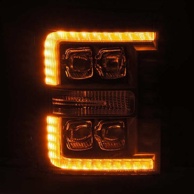 AlphaRex 11-16 Ford Super Duty NOVA-Series LED Projector Headlights Black