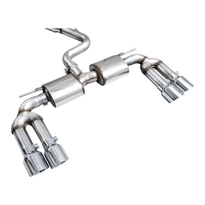 AWE 22-24 Audi 8Y S3 Touring Edition Exhaust - Chrome Silver Tips