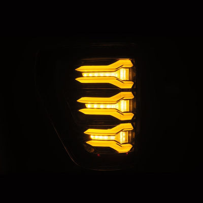 AlphaRex 21-23 Ford F150 LUXX-Series LED Tail Lights Alpha-Black
