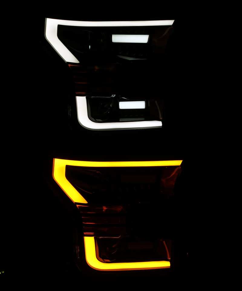 AlphaRex 15-17 Ford F150 PRO-Series Halogen Projector Headlights Black