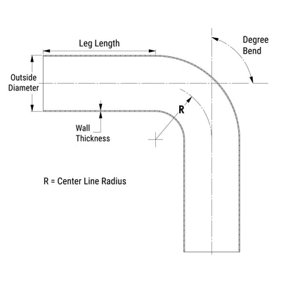 HPS Performance Products HPS 3-1/2" OD 135 Degree Bend 6061 Aluminum Elbow Pipe Tubing