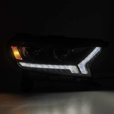 AlphaRex 19-23 Ford Ranger PRO-Series Halogen Projector Headlights Alpha-Black