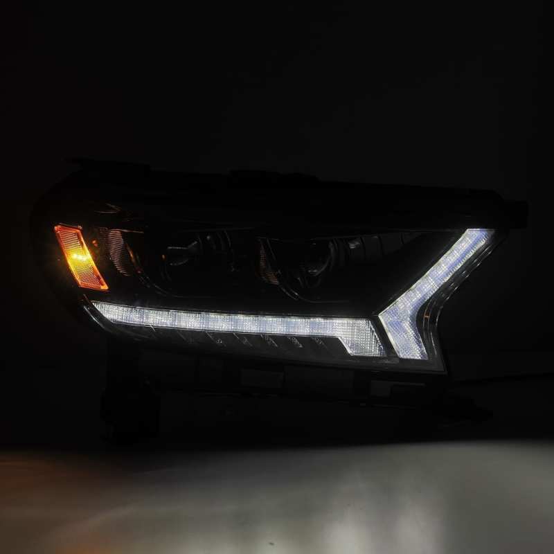 AlphaRex 2019+ Ford Ranger PRO-Series Proj Headlights Plank Style Alpha Black w/Seq Signal/DRL 880119 *Discontinued
