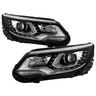 SPYDER VW Tiguan 12-17 LED/DRL Projector Headlights Chrome PRO-JH-VWT12-LED-C 9948527