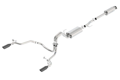 Borla 15-17 Ford F-150 2.7L/ 3.5L EcoBoost/ 5.0L V8 Rear Exit S-Type Catback Exhaust Black Chrome 140615BC