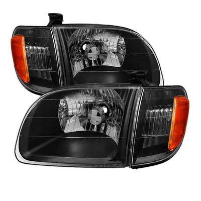 xTune Toyota Tundra Regular/Access Cab 00-04 OEM Style Headlights & Corner Lights HD-JH-TTUN00-AM-BK