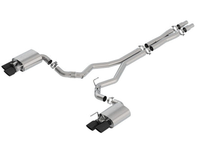Borla 2018 Ford Mustang GT 5.0L AT/MT 3in ATAK Catback Exhaust Black Chrome Tips w/ Valves 140743BC