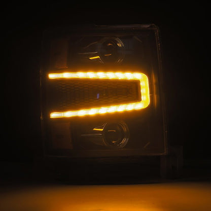 AlphaRex 14-15 Chevrolet Silverado NOVA-Series LED Projector Headlights Alpha-Black