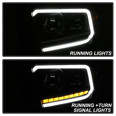 SPYDER xTune 14-17 Toyota Tundra DRL LED Light Bar Projector Headlights - Black (PRO-JH-TTU14-LB-BK) 9043024