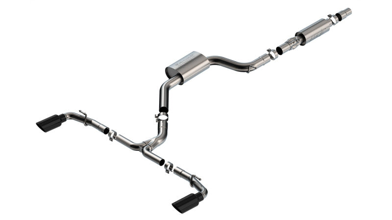 Borla 22-23 Volkswagen Golf GTI 2.0L AT/MT 3inch S-Type Cat-Back Exhaust - 4in Black Chrome Tips 140883BC