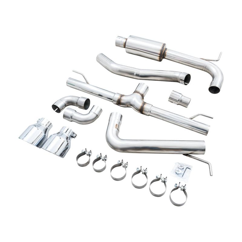 AWE 2022 VW GTI MK8  Track Edition Exhaust - Chrome Silver Tips