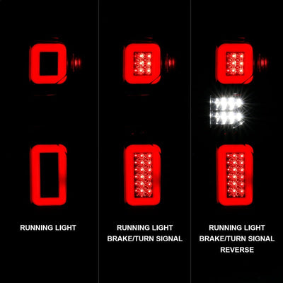 ANZO 19-21 Chevy Silverado Work TruckFull LED Tailights Black Housing Clear Lens G2 (w/C Light Bars) 311417