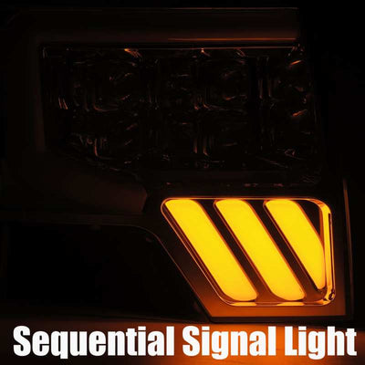 AlphaRex 09-14 Ford F150 NOVA-Series LED Projector Headlights Black