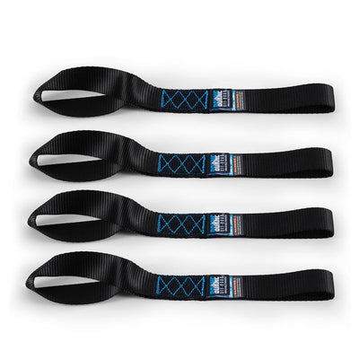 Borne Off-Road Heavy-Duty Ratchet Tie-Down Kit (4-Pack) - Black BNRTC-TDHD-4BK