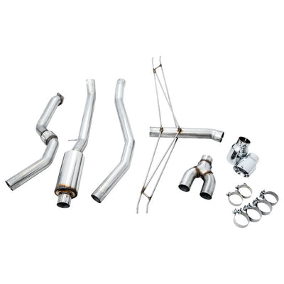 AWE Tuning 2016+ Honda Civic Si Track Edition Exhaust w/Front Pipe & Dual Chrome Silver Tips