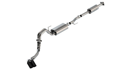 Borla F-150 2021 5.0L 4dr CC SB EC STB Lariat/KR/Pltnm/LTD 3/2.25 DSE Cat-Back Touring BLK CHR Tips 140873BC