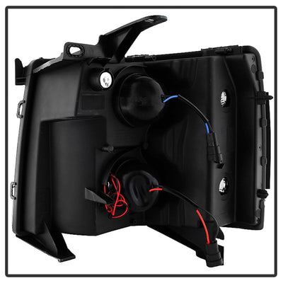 SPYDER Xtune Chevy Silverado 1500/2500/3500 07-13 Projector Headlights Black PRO-JH-CS07-LED-BK 9027796