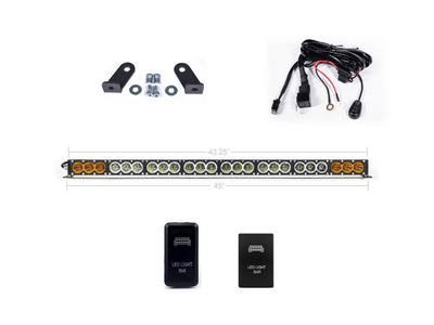 PRINSU LED Light Bar Mounting Brackets/Dual Function Amber & White LED Light Bar Combo