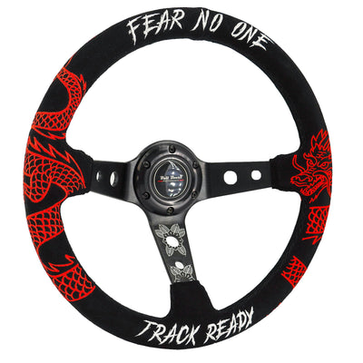 Track Ready Deep Dish Steering Wheel + Short Hub Adapter Kit For Honda Acura