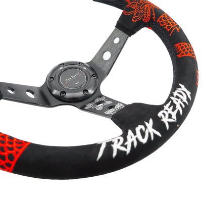 Track Ready 350mm Racing Steering Wheel + Hub Adapter Boss Kit for Civic, Del Sol, Integra