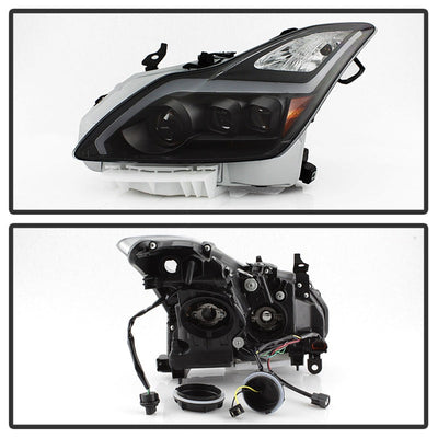 SPYDER xTune Infiniti G37 Coupe (non-AFS) 08-15 Projector Headlights - Black PRO-JH-IG3708-2D-LB-BK 9039331