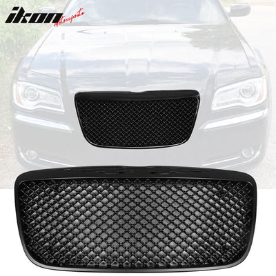 2011-2014 Chrysler 300 300C B Style Black Front Bumper Mesh Grille ABS