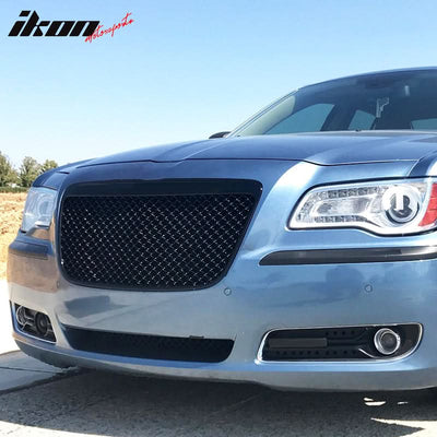 2011-2014 Chrysler 300 300C B Style Black Front Bumper Mesh Grille ABS