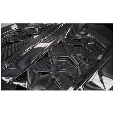 SVV Style Dry Carbon Fiber Rear Wing with Engine Hood for Lamborghini Aventador LP700 LP740 LP750 Coupe