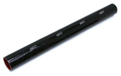 HPS 1-1/8" ID, 1 Foot Length, Silicone Straight Coupler Tube Hose, High Temp 4-ply Reinforced, Black, 28mm ID