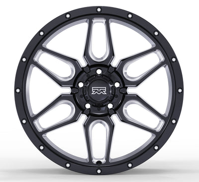 17x8.5 Mudder Trucker MT317 Barrier Black Milled 5x127 5x5 ET18 Wheel Rim