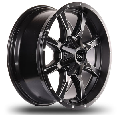 17x9 Mudder Trucker MT513 Black Milled 5x127 5x5 5x139.7 5x5.5 ET-12 Wheel