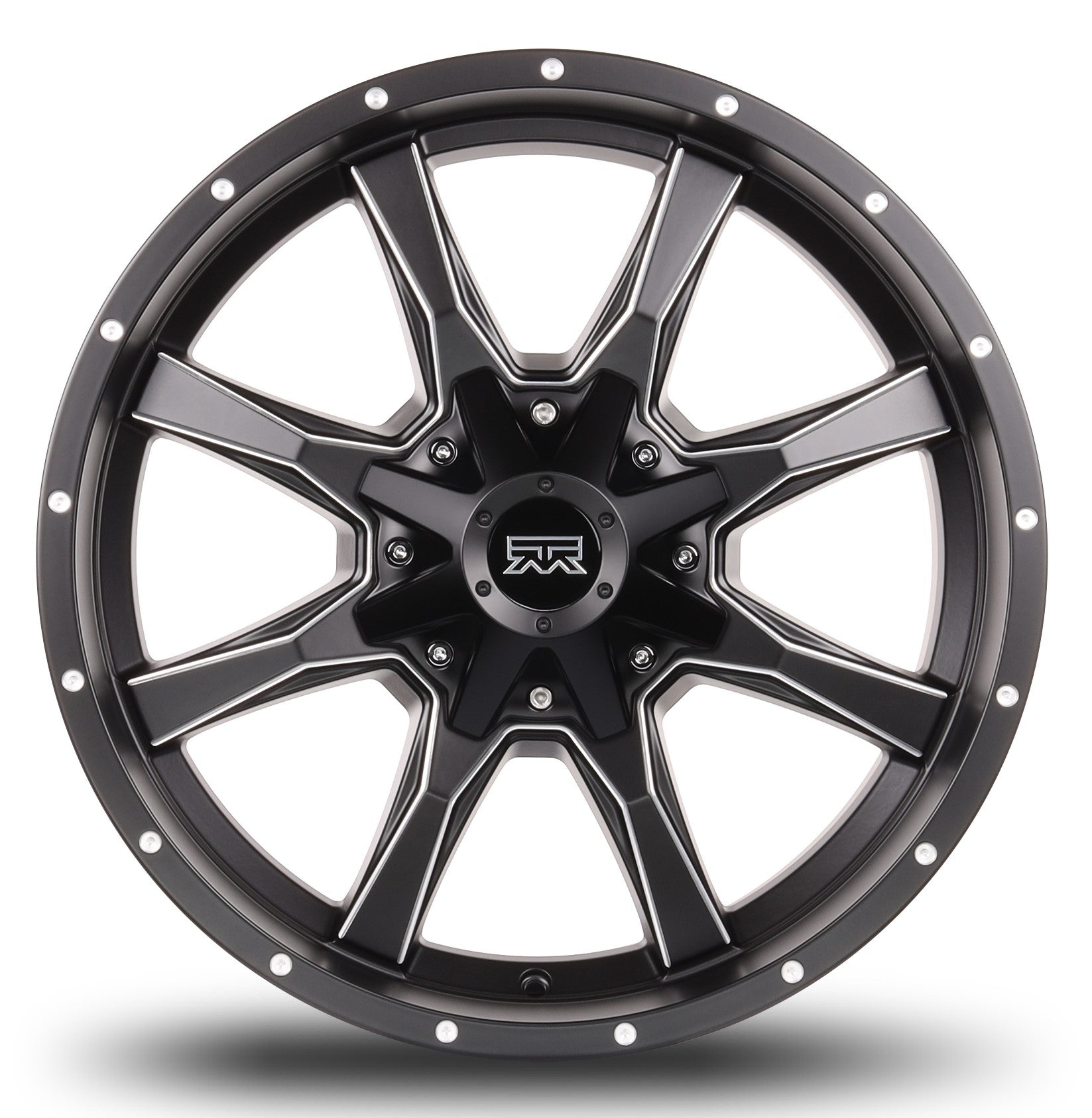 17x9 Mudder Trucker MT513 Black Milled 5x127 5x5 5x139.7 5x5.5 ET-12 Wheel
