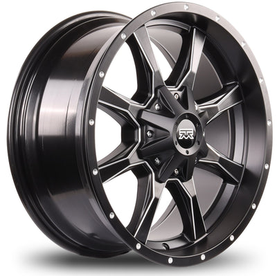 20x9 Mudder Trucker MT513 Breakover Black Milled 8x180 ET18 Wheel Rim