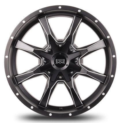 20x9 Mudder Trucker MT513 Breakover Black Milled 8x180 ET18 Wheel Rim