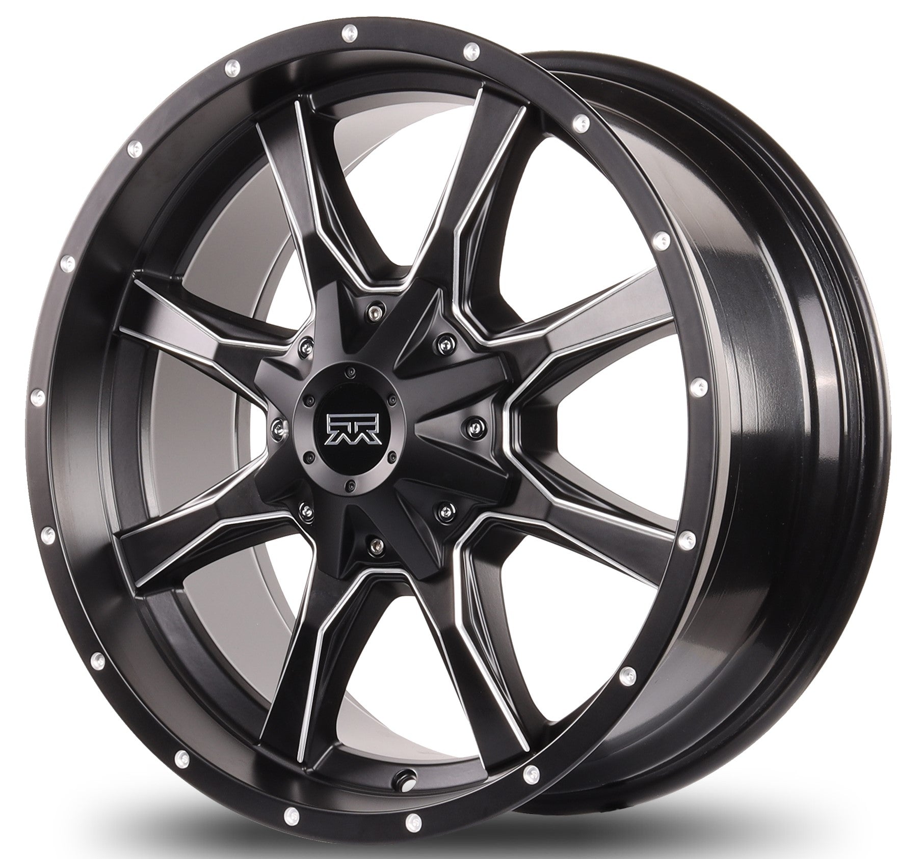 20x9 Mudder Trucker MT513 Breakover Black Milled 8x165.1 8x6.5 ET18 Wheel