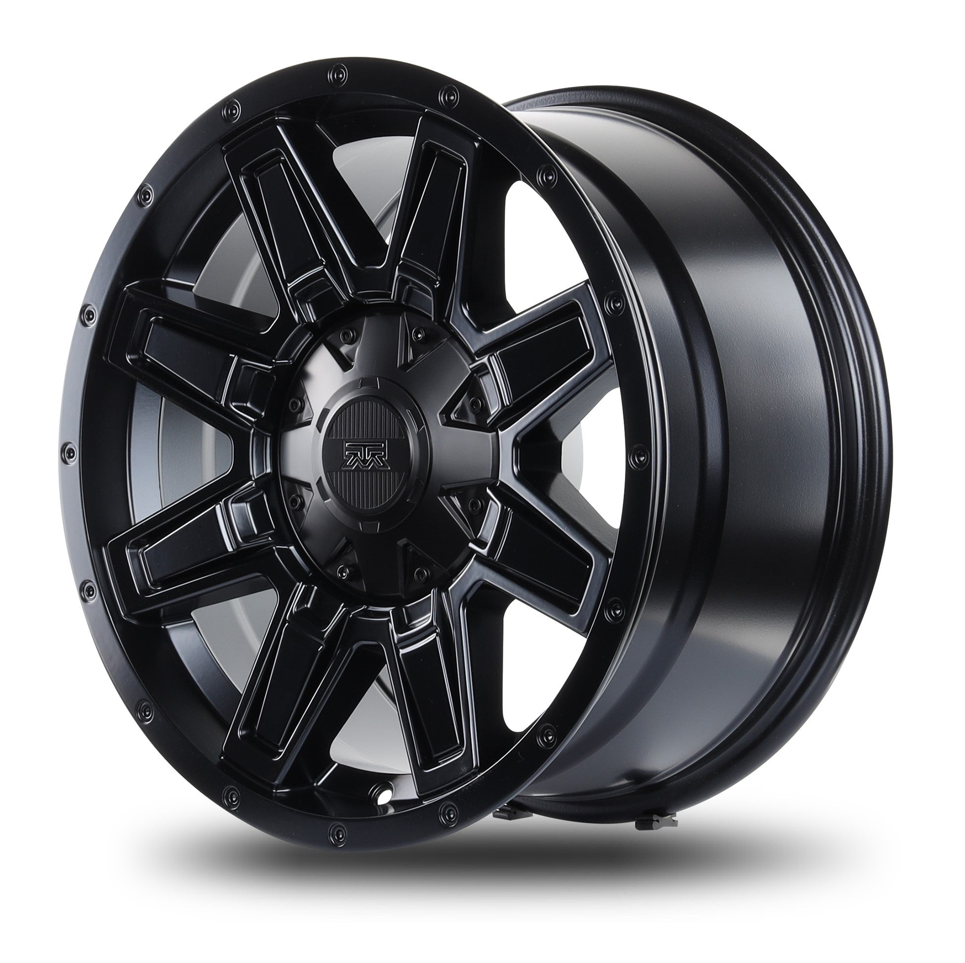 17x8.5 Mudder Trucker MT404 Deviant Black 5x127 5x5 5x139.7 5x5.5 -6 Wheel