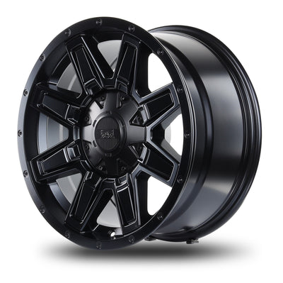 17x8.5 Mudder Trucker MT404 Deviant Black 5x127 5x5 5x139.7 5x5.5 -6 Wheel