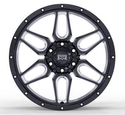 17x8.5 Mudder Trucker MT317 Barrier Black Milled 6x135 ET18 Wheel Rim