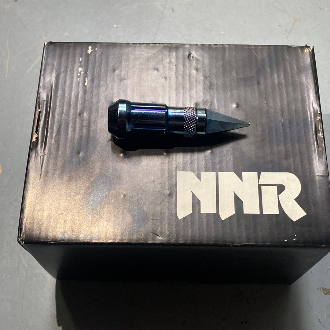NNR Steel Lock Spike Neo Blue Lug Nuts