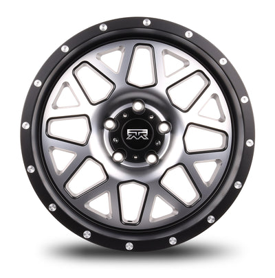 18x9 Mudder Trucker MT859 Mutiny Black Machined 5x127 5x5 ET-12 Wheel Rim