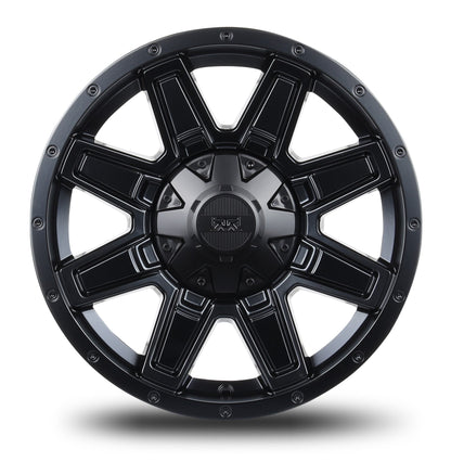 17x8.5 Mudder Trucker MT404 Deviant Black 5x127 5x5 5x139.7 5x5.5 -6 Wheel