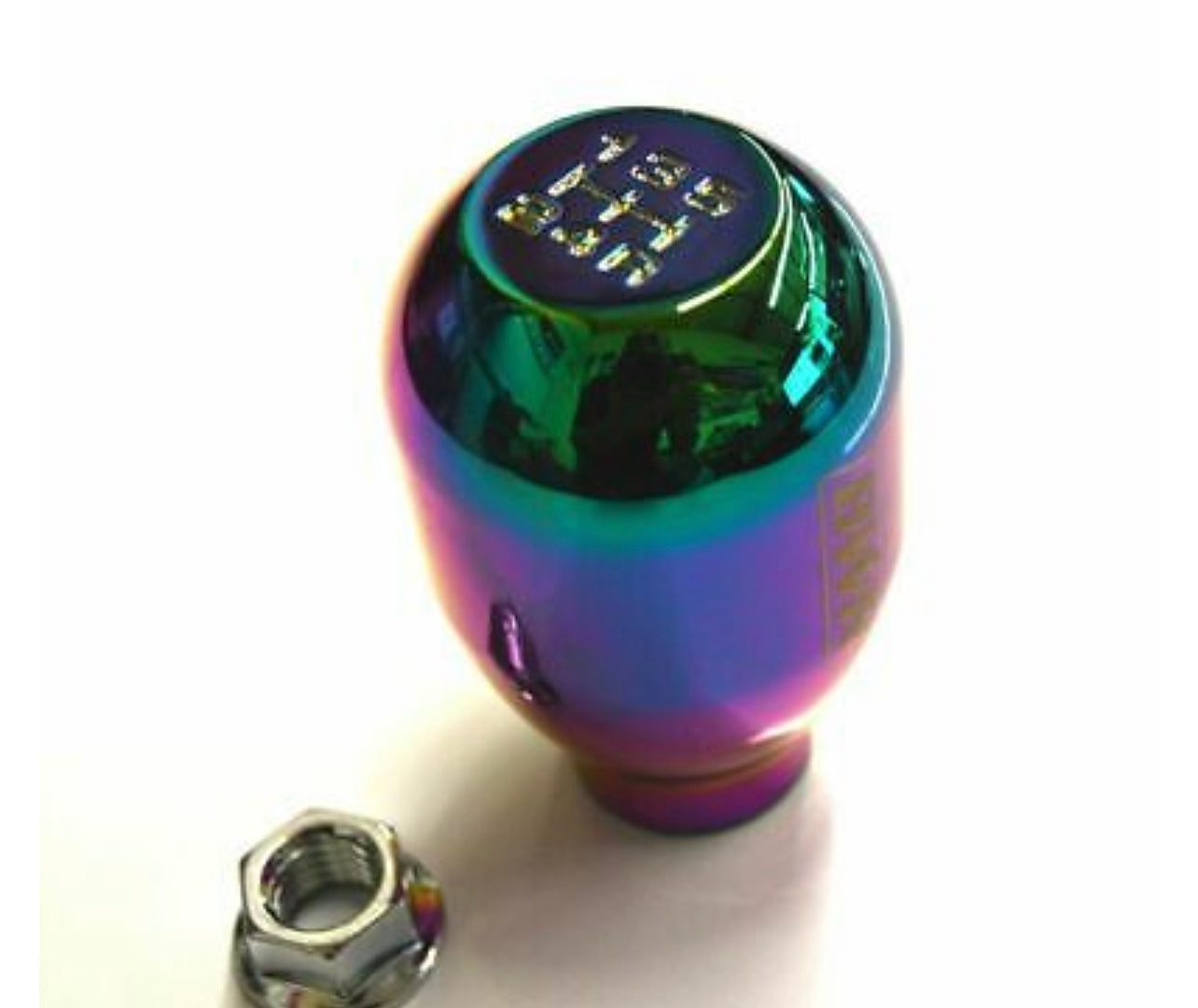 BLACKWORKS BWR WEIGHTED TYPE R 5 SPEED SHIFT KNOB NEO CHROME 10 X 1.5 FOR HONDA