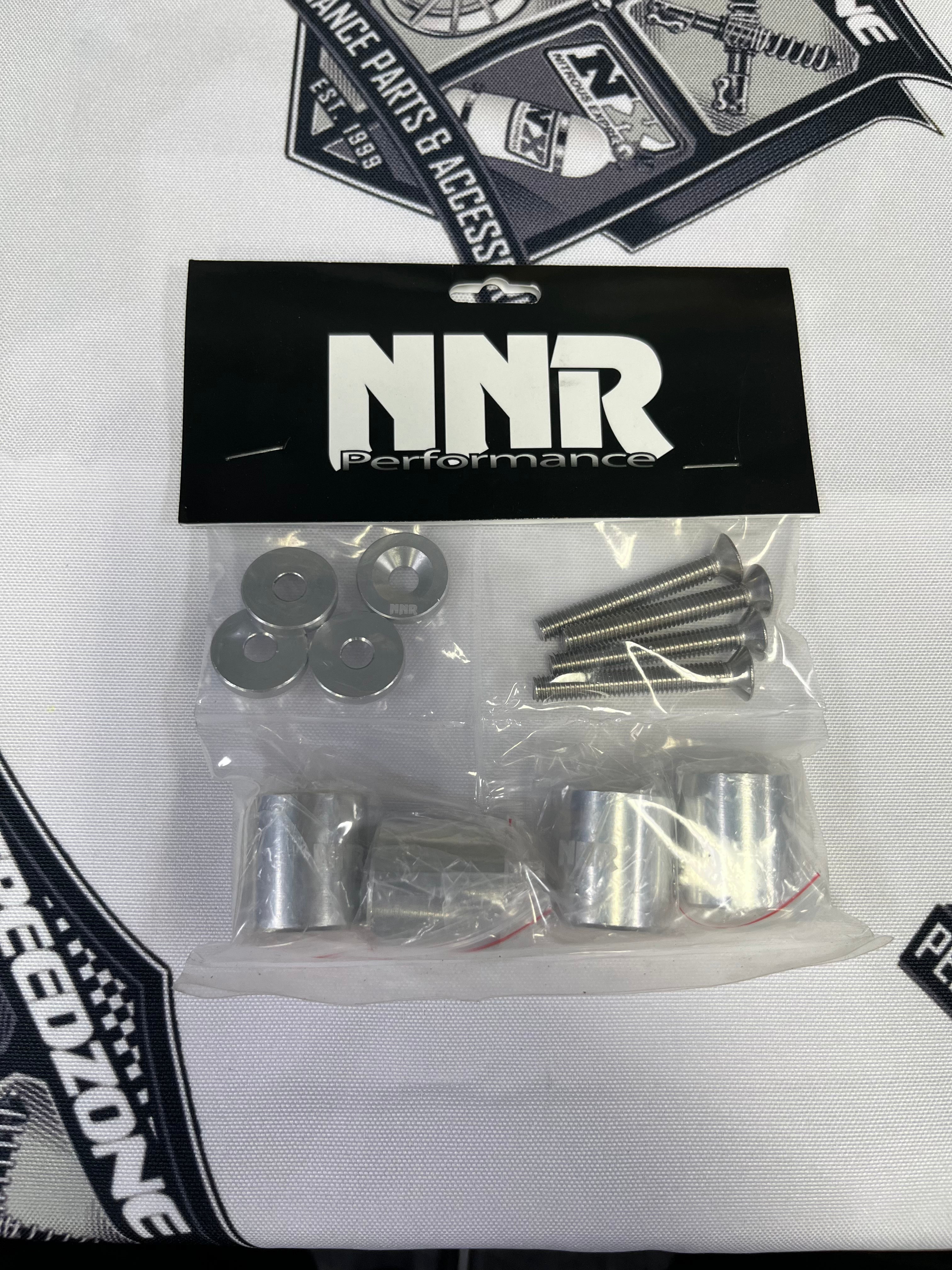 NNR HOOD SPACER WASHER KIT FOR HONDA/ACURA POLISHED