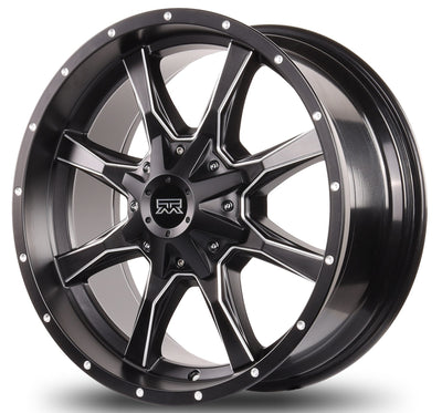 20x9 Mudder Trucker MT513 Breakover Black Milled 8x180 ET18 Wheel Rim