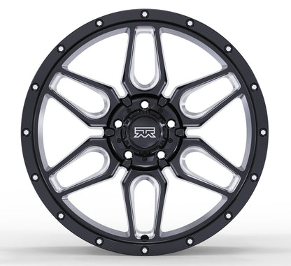 17x8.5 Mudder Trucker MT317 Barrier Black Milled 5x127 5x5 ET18 Wheel Rim