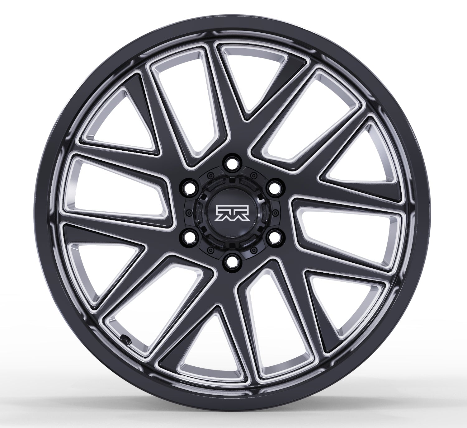 20x9 Mudder Trucker MT704 Asphalt Black Milled 6x139.7 6x5.5 ET12 Wheel