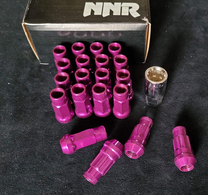 NNR Steel Extended Wheel Lug Nuts & Locks Open Ended 49mm 20pcs