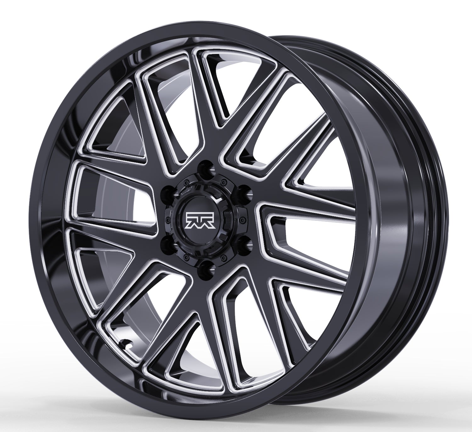 20x9 Mudder Trucker MT704 Asphalt Black Milled 6x139.7 6x5.5 ET12 Wheel
