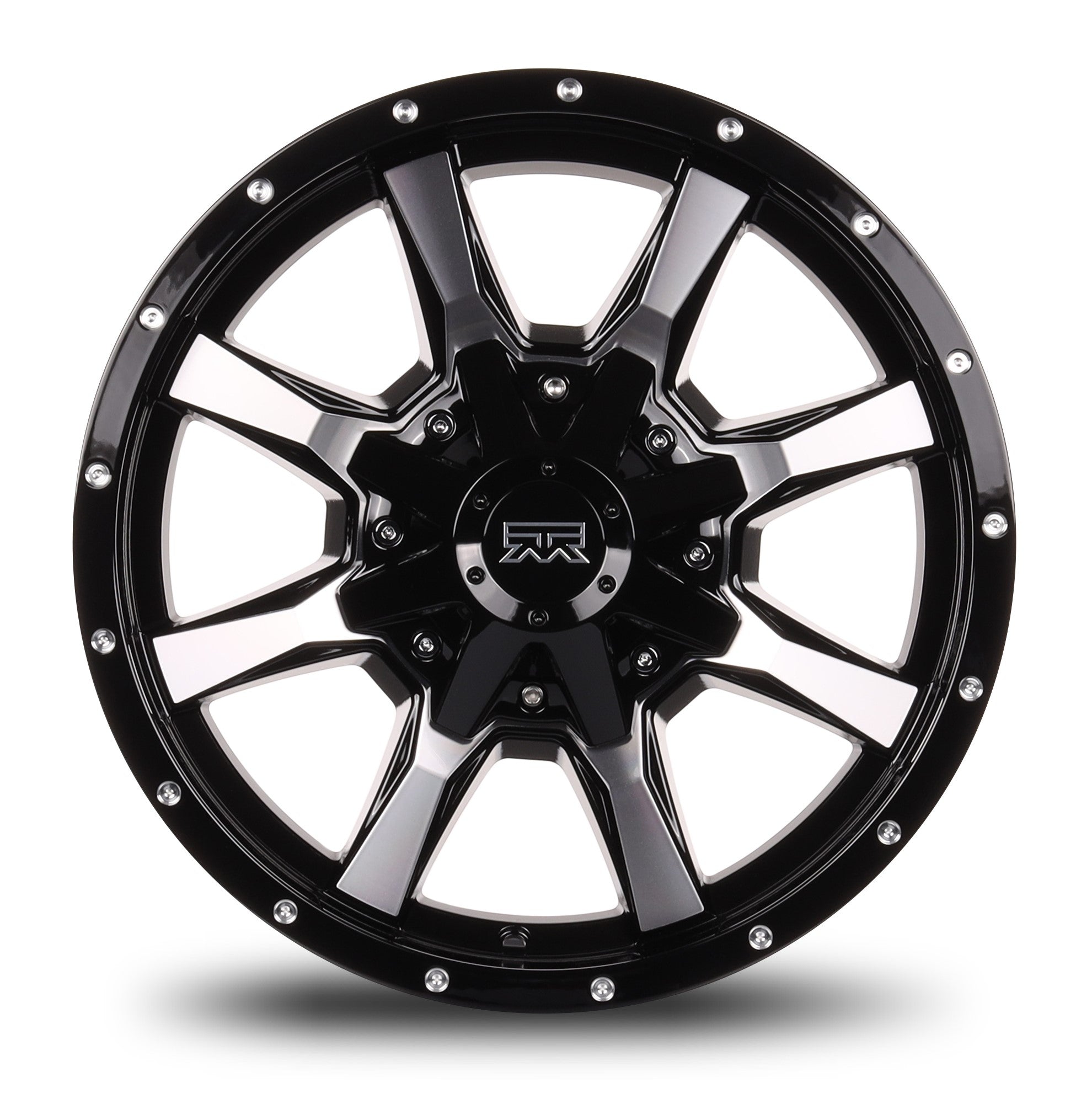 17x9 Mudder Trucker MT513 Black Machined 5x127 5x5 5x139.7 5x5.5 ET-12 Wheel